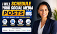 schedule your social media  posts using buffer , hootsuite, loomly and metricool
