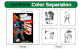 do professional screen print color separation with halftone
