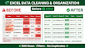 create a custom excel database with dashboard and crud system