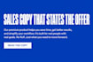 write sales copy that states your offer