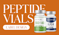 design peptide vial, pharmaceutical, medicine labels and packaging