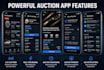 create a live auction app and bidding website