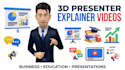 create a professional 3d presenter explainer video