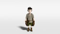 model low poly 3d, characters for games, rig and animation