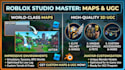create custom roblox map and 3d roblox ugc items in roblox studio