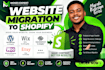 migrate wordpress website to shopify, wix squarespace migration to shopify