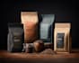 do coffee packaging, bag, stand up pouch and tea labels