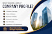 write and design a professional company profile