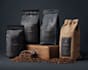 luxury coffee and tea packaging and label design