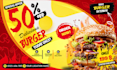 design food flyer and burger flyer