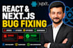 fix bugs and errors in your javascript, next js code