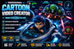 create 3d cartoon videos for kids