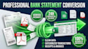 convert PDF bank statement, credit card statement, invoice, receipt to excel