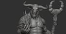 sculpt tabletop rpg miniature,stylized high poly character designed for 3d print