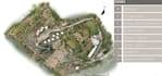 create detailed masterplan drawing, site analysis, terrain map,landscape plannig