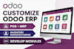 customize odoo erp, pos, mrp, inventory manufacturing and develop modules