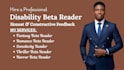 beta read disability beta reader, sensitivity reader dark romantasy erotica