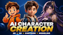 create ai 2d and 3d cartoon character design and 3d modeling