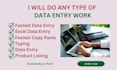 do professional data entry copy paste and web reaserch