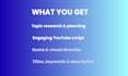 create a complete faceless youtube video content package
