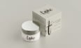 do product packaging design and label with minimal modern branding