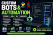 develop python automation scripts, bots and custom automation tools