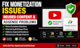 fix youtube monetization issues, reused content, and adsense problems