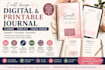design digital journal, printable journal, planner and canva template