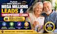 give profitable mega millions leads, USA sweeps leads, first hit gamblers leads
