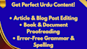 do professional urdu proofreading and editing