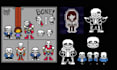 create undertale and deltarune style pixel art character sprites