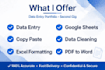 do data entry, excel work, google sheets and typing work fast