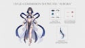 draw a detailed live2d vtuber asset and model art