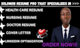 create a professional nursing, healthcare resume and CV