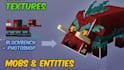 create blockbench minecraft model, texture, animation