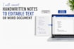 convert handwritten notes to editable text or word document