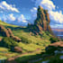 create immersive fantasy environment art