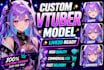 design and rig high quality live 2d vtuber model, 2d vtuber model, vtuber model