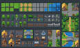 do pixel art tileset background 2d top down rpg map sprite sheet game asset
