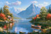 landscape in oil painting