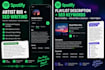 write an aesthetic spotify artist bio and SEO description