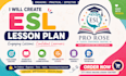 create esl lesson plan