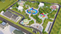 design amusement park, water park master plan, 3d site plan and rendering