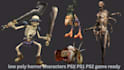 model rig and animate creepy low poly psx ps1 ps2 characters for game