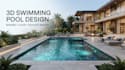 design a modern swimming pool, backyard and 3d rendering