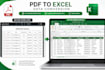 convert PDF to excel, word and editable spreadsheets