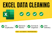 excel data cleaning, fix messy spreadsheets, data analysis