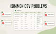 fix shopify CSV errors and product variants