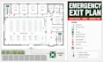 create fire evacuation plan, emergency exit plan and escape route map