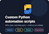 write custom python automation scripts